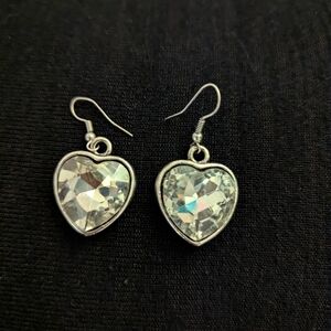 Elegant Silver Heart Earrings